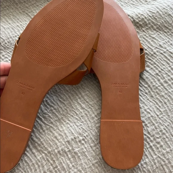 Zara Basic women’s sandals tan brown shoes - Picture 4 of 5